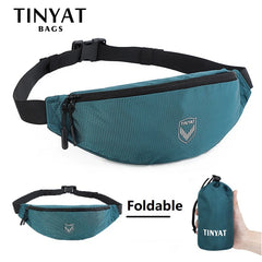 Men's Waist Bag Pack Light Women Belt Bag Foldable Sports Fanny Bag