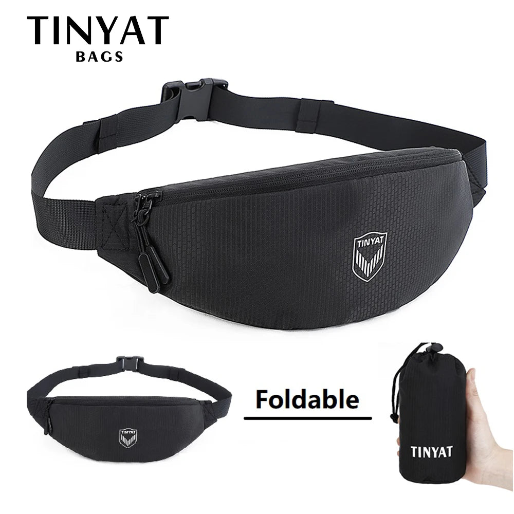 Men's Waist Bag Pack Light Women Belt Bag Foldable Sports Fanny Bag