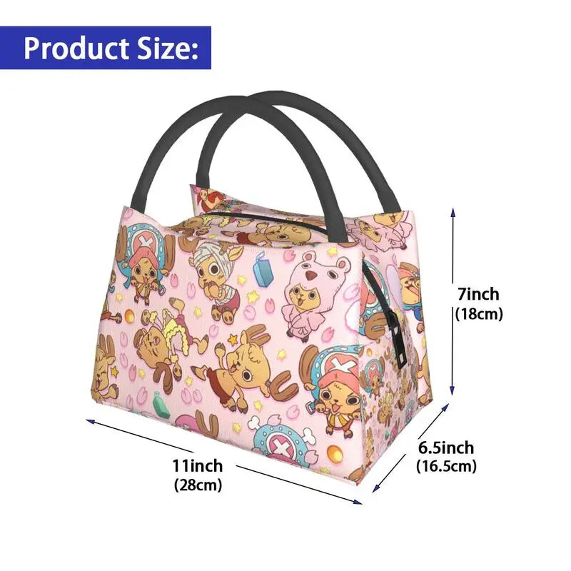 Tony Chopper Lunch Bag Insulated Japanese Cartoon Anime Reusable