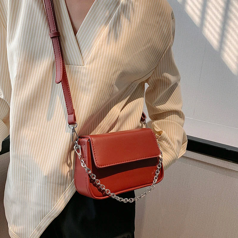 Women's Cross Body Evening Bag with Buckle Strape Shoulder