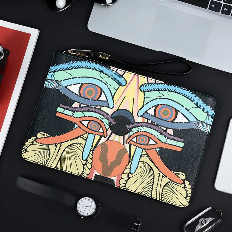 Animal Prints Envelope Purse High Capacity Clutch Handbag