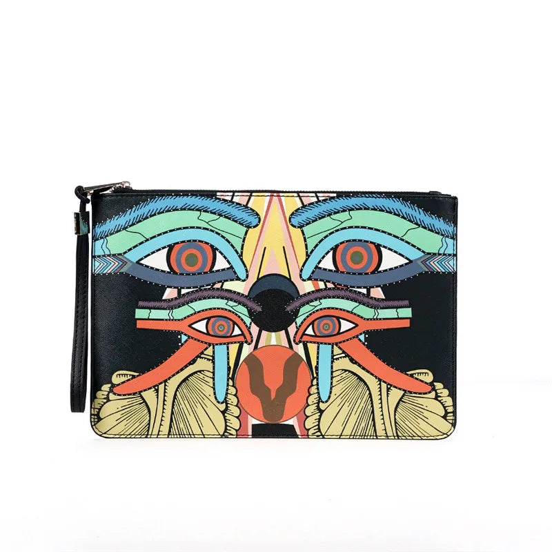 Animal Prints Envelope Purse High Capacity Clutch Handbag