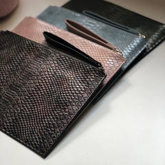 Purple Snake Evening Bag Women Envelope Clutch Ostrich Purse