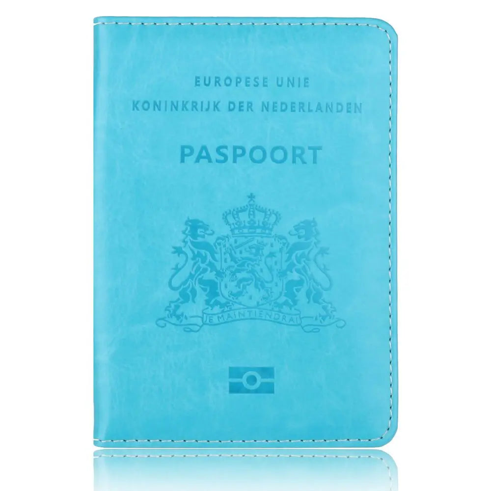 Netherlands Leather Passport Cover Dutch Passport Holder