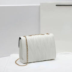 TRAVEAST Crossbody Bags for Women Striped Embroidery Chain Styling Shoulder Bags