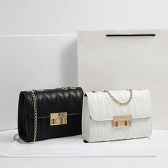 TRAVEAST Crossbody Bags for Women Striped Embroidery Chain Styling Shoulder Bags