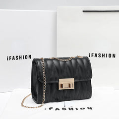 TRAVEAST Crossbody Bags for Women Striped Embroidery Chain Styling Shoulder Bags