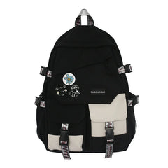 High School Large Capacity Women Backpack Middle Student Female Preppy Bookbag
