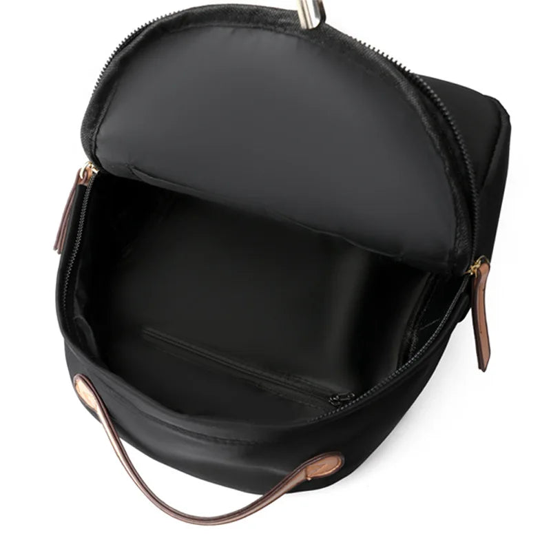 Middle School Bag Teenage Girls Student Contrast Nylon Women Backpacks
