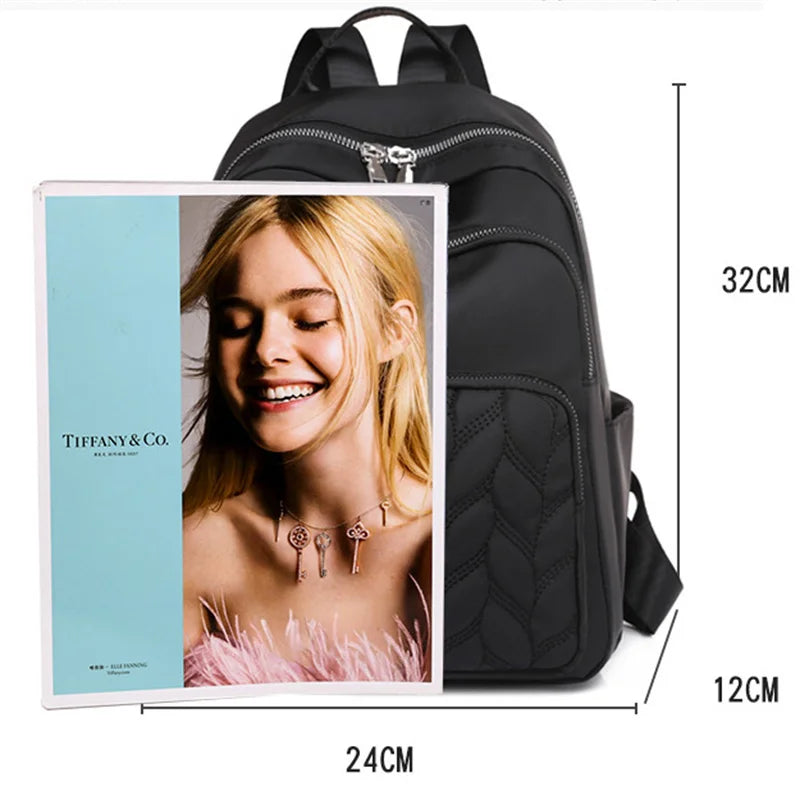 Women Backpacks Ladies Oxford High School Bookbags Solid Travel Outdoor Bags