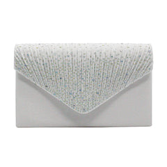 Prom Diamond Clutch Bag Satin Envelope Bridal Evening Party Bag