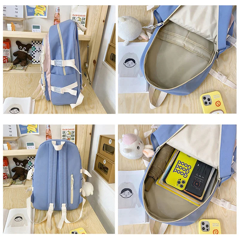 Waterproof School Backpack for Women Teenager Lady College Laptop Bag