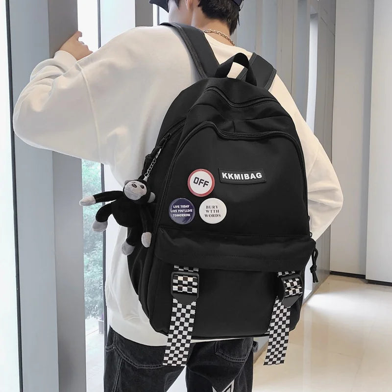 Waterproof Nylon Backpack for Women Travel Lady School Backpack
