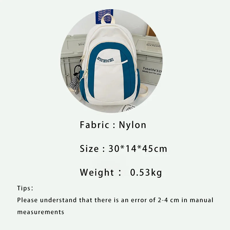 Women Backpack Large Capacity Nylon Travel Casual Bookbags