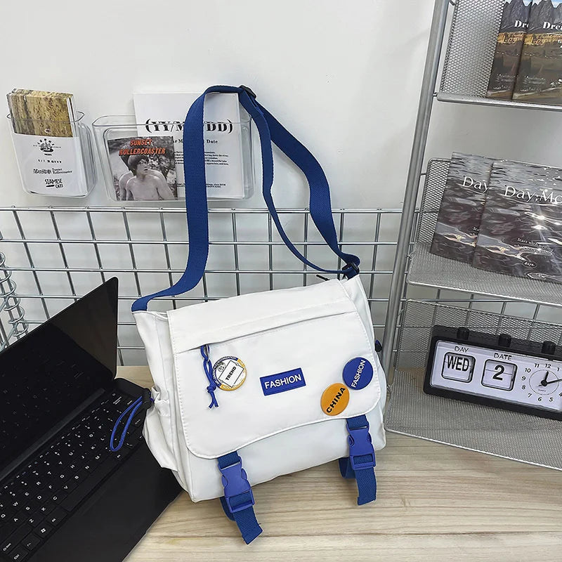 Nylon Messenger Bag for Men and Women