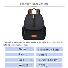 Anti-theft Backpack Women Casual College Students Schoolbags Female Oxford