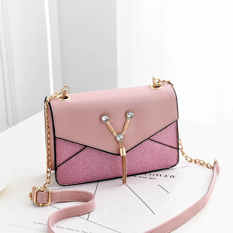Tide Handbags Ladies Rhombus Shoulder Bag