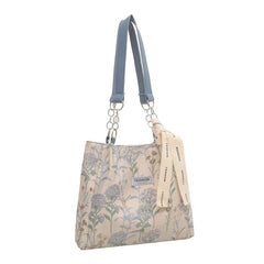 Embroidered Canvas Crossbody Bag Women Large Tote Shoulder Bag