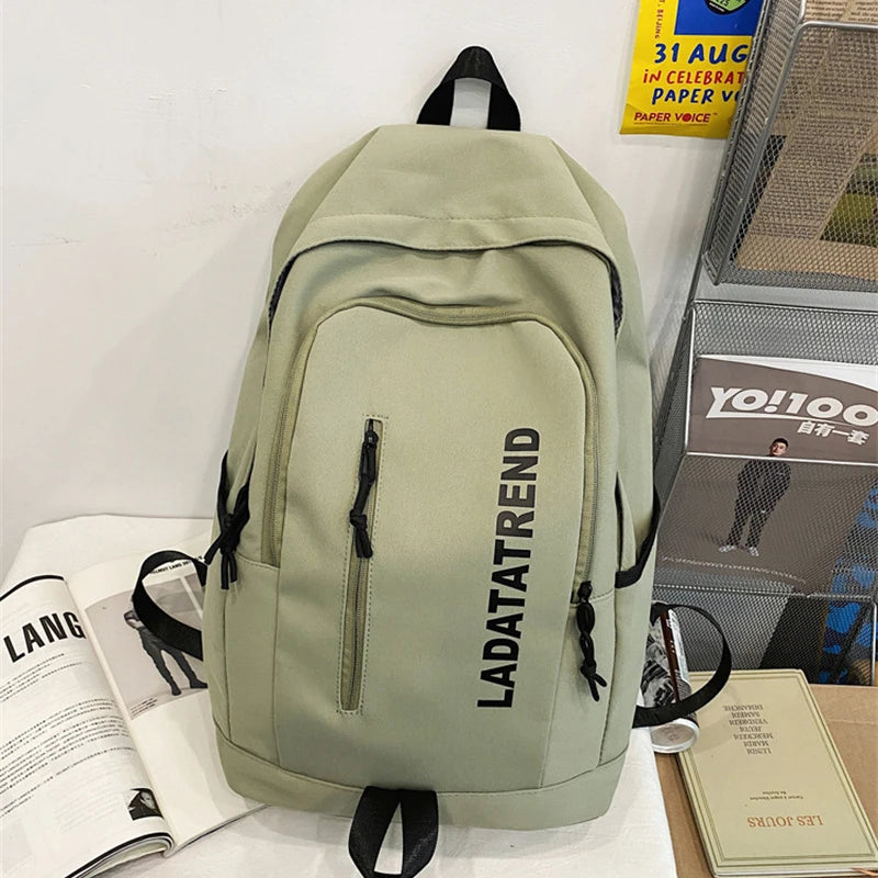 Green Nylon Shoulder Bag for Women and Unisex