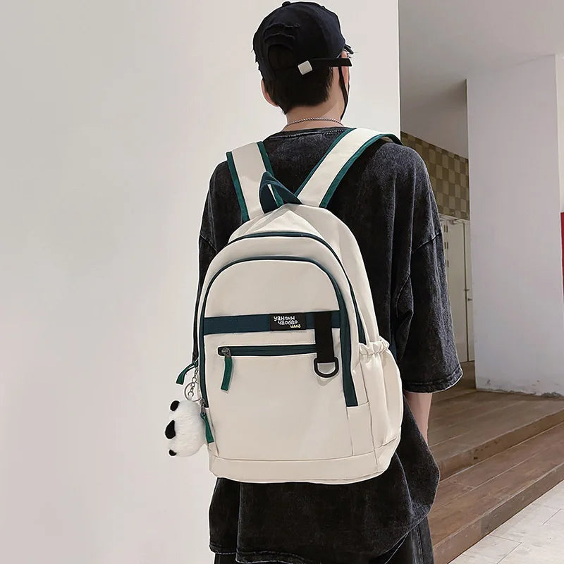 College Student Backpack Female High School Student Computer School Bag Travel B