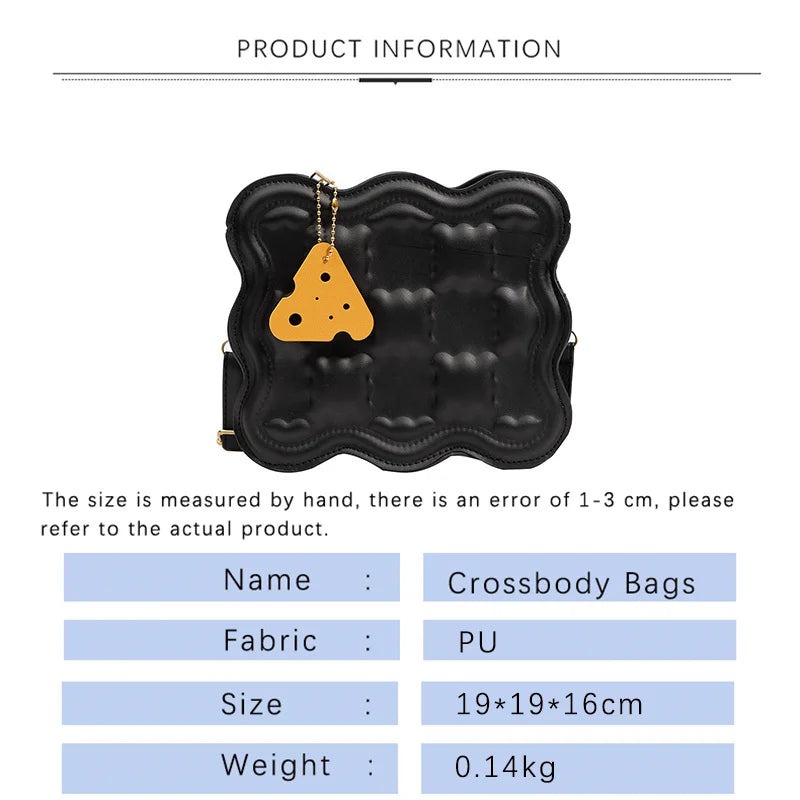 Cookie Shoulder Bags Female Summer Leather Women Crossbody Bags