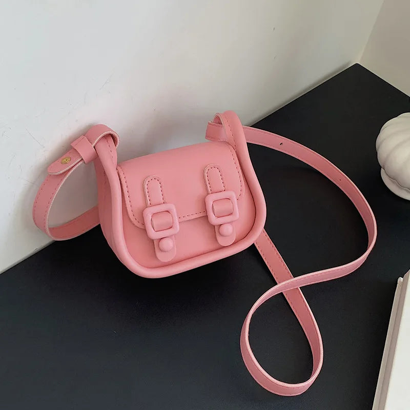 Women Shoulder Bag Small PU Leather Lady Crossbody Bag Vintage Flap Buckle