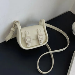 Women Shoulder Bag Small PU Leather Lady Crossbody Bag Vintage Flap Buckle
