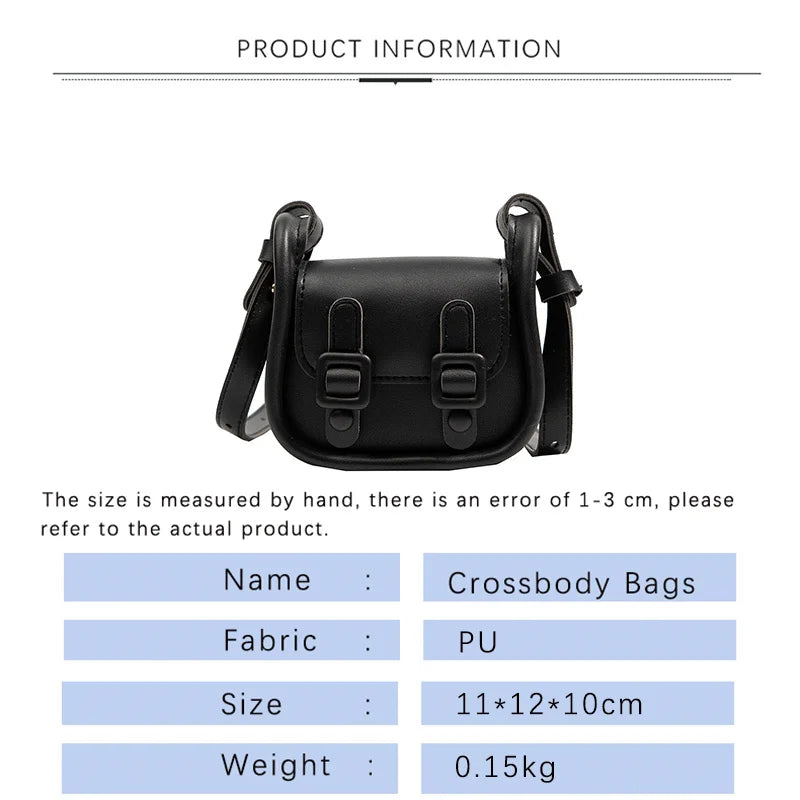 Women Shoulder Bag Small PU Leather Lady Crossbody Bag Vintage Flap Buckle