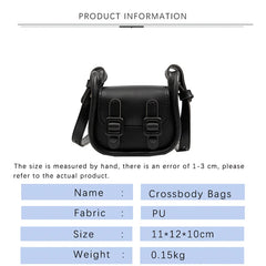 Women Shoulder Bag Small PU Leather Lady Crossbody Bag Vintage Flap Buckle