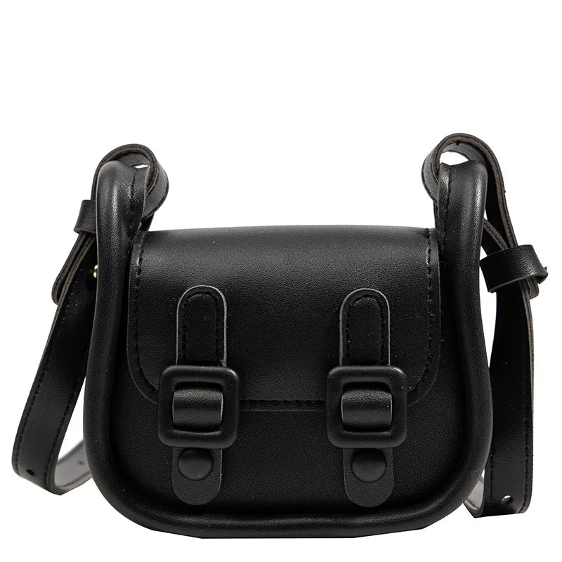 Women Shoulder Bag Small PU Leather Lady Crossbody Bag Vintage Flap Buckle