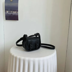Women Shoulder Bag Small PU Leather Lady Crossbody Bag Vintage Flap Buckle