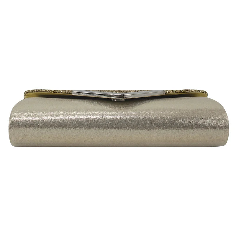 Glitter Pu Ladies Hasp Clutch Bag Prom Female Shoulder Crossbody Bag