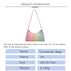 Gradient Hand Bags for Women Leather Female Shoulder Bags PU High-Quality