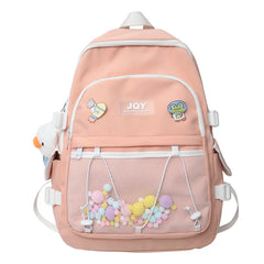 High School Middle School Students Backpack Teenage Girls Nylon Solid Women
