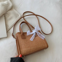 Straw Crossbody Bag for Women Large Capacity Tote Summer Purse Handbag