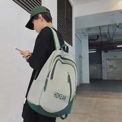 Teenage Girls Nylon Backpack College Students Bookbag Zipper Bag