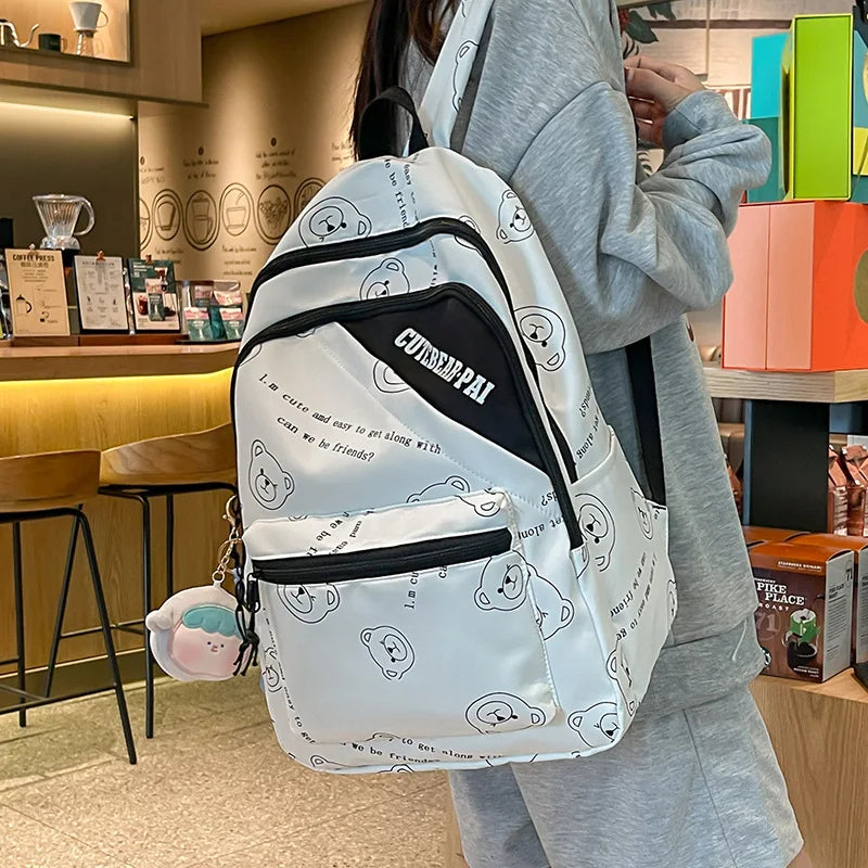 Nylon Female Backpacks Women School Bags Large Capacity Ladies Travel Bags