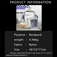 Nylon Backpacks College Students Schoolbags Unisex Sports Casual Bags
