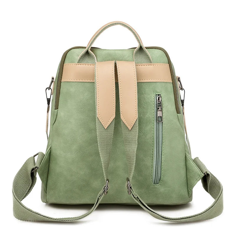Green Mini Backpack Outdoor Travel Waterproof Lady Shoulder Bag