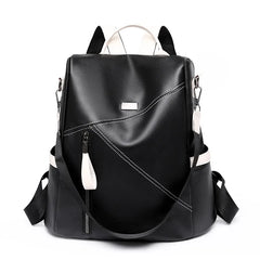 Anti-theft PU Leather Women Backpack - School Travel Girls Bag