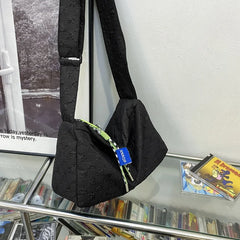 Plaid Woman Shoulders Bag Nylon Messenger Bags Ladies Satchel for Class