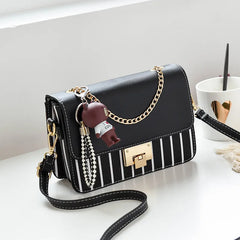 Summer Sweet PU Leather Crossbody Bags for Women with Pendant
