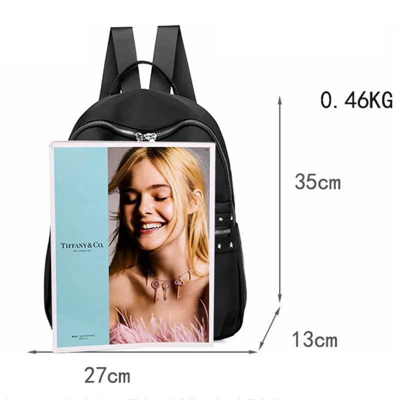 Vintage Rivet Women's Backpack Lightweight Casual Shoulder Bag