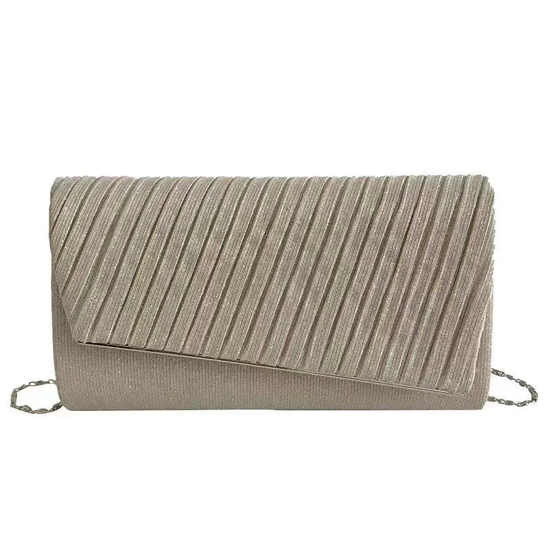 Women Crumpled Envelope Bag for Wedding Party Prom Ladies Handbag