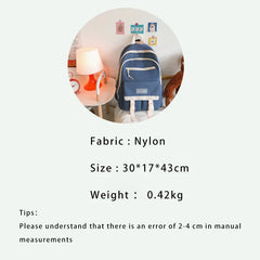 Woman Backpack Nylon School Shoulder Bag Teenage Girls Lady Outdoor Bag