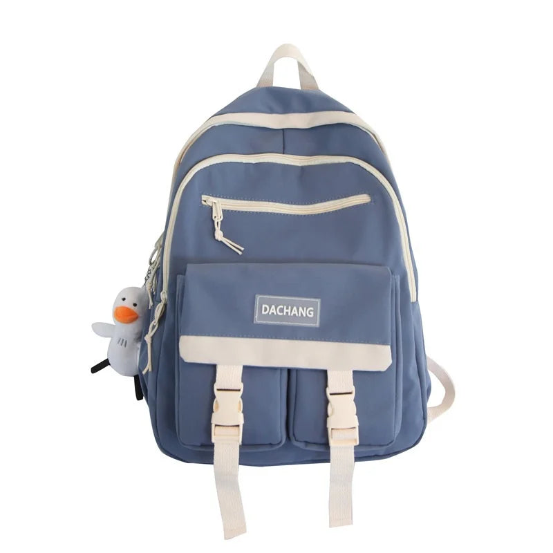 Woman Backpack Nylon School Shoulder Bag Teenage Girls Lady Outdoor Bag