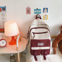 Woman Backpack Nylon School Shoulder Bag Teenage Girls Lady Outdoor Bag