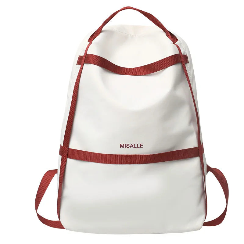 Women Backpacks Nylon Solid Ladies School Bags Minimalist Large Capacity Bookbag