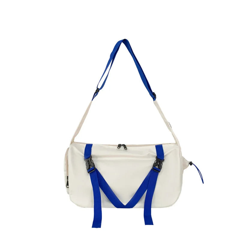 Nylon Messenger Bags Waterproof Zipper Bag Students Bookbag