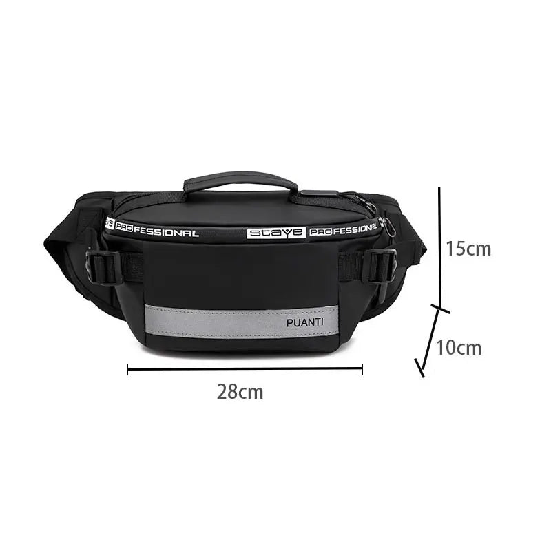 Waterproof Waist Bag Men Belt Fanny Pack Unisex Hip Purse